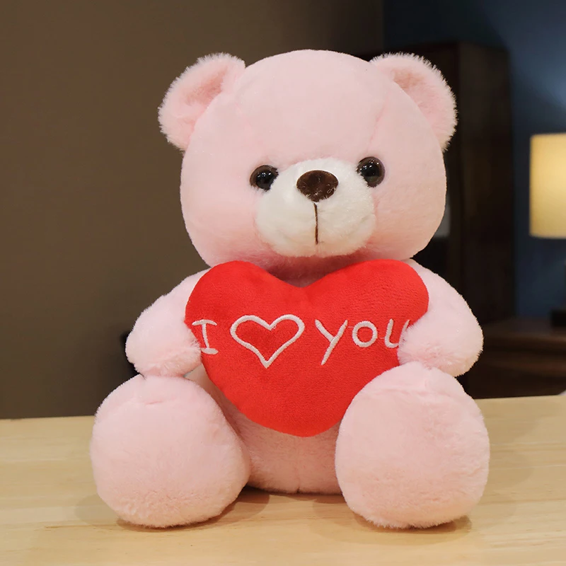 I Love You Teddy Bear Plush Toy with Heart for Valentine Day Gift OEM