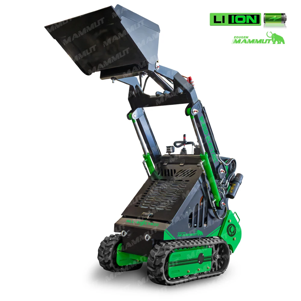 Mammut electric SKE650 stand on 380kg mini skid steer loader with auger