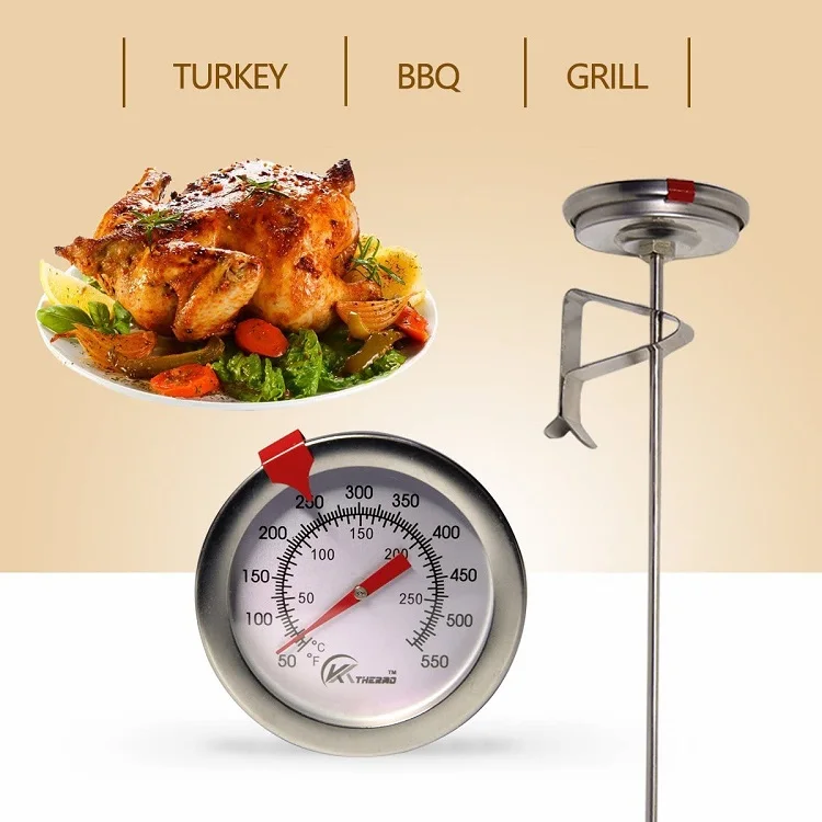 Food Thermometer Mini Household Cooking Oven Thermometer Kitchen Metal BBQ Thermometer