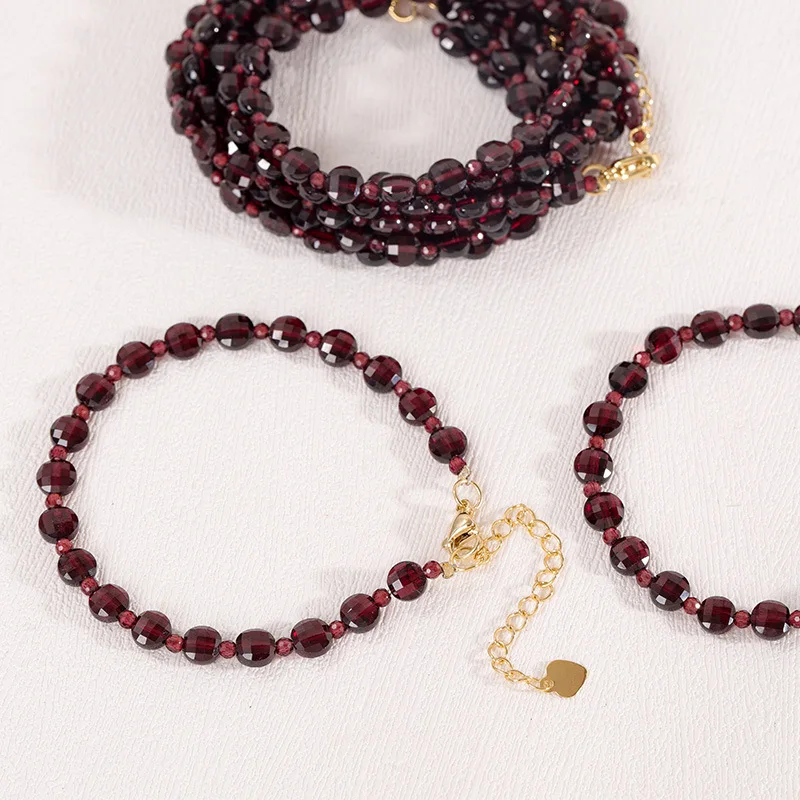High quality natural garnet bracelet natural crystal bracelet fashion unisex jewelry accessories bracelet
