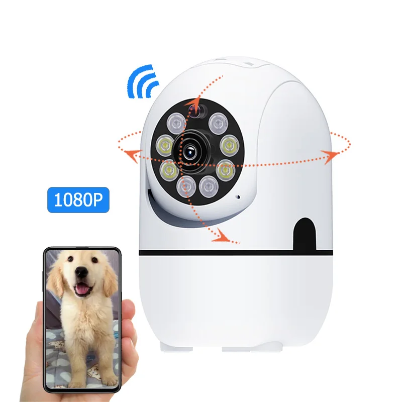1080P HD wifi ptz auto tracking indoor wireless security ip network night vision camera