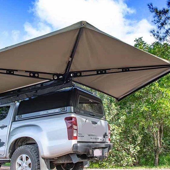 SUV large coverage Foxwing 270 degree car side awning with Extension fan side batwing awning 4x4 for outdoor camping