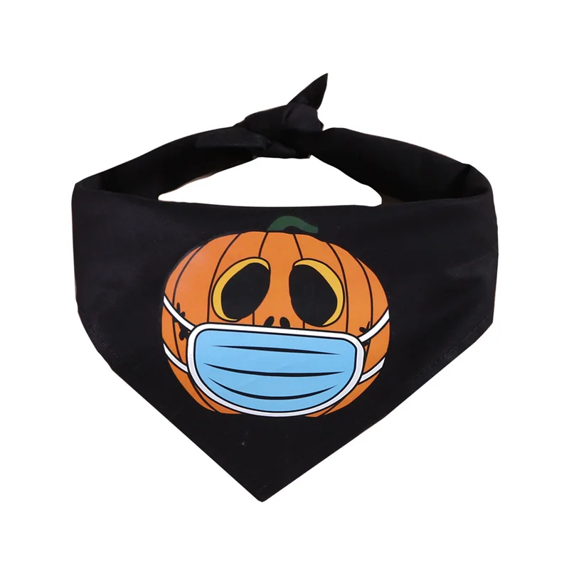 Newest Novelty Dog Bandana Costume Halloween Cotton Triangle Dog Halloween Bandana Customise Dog Bandana