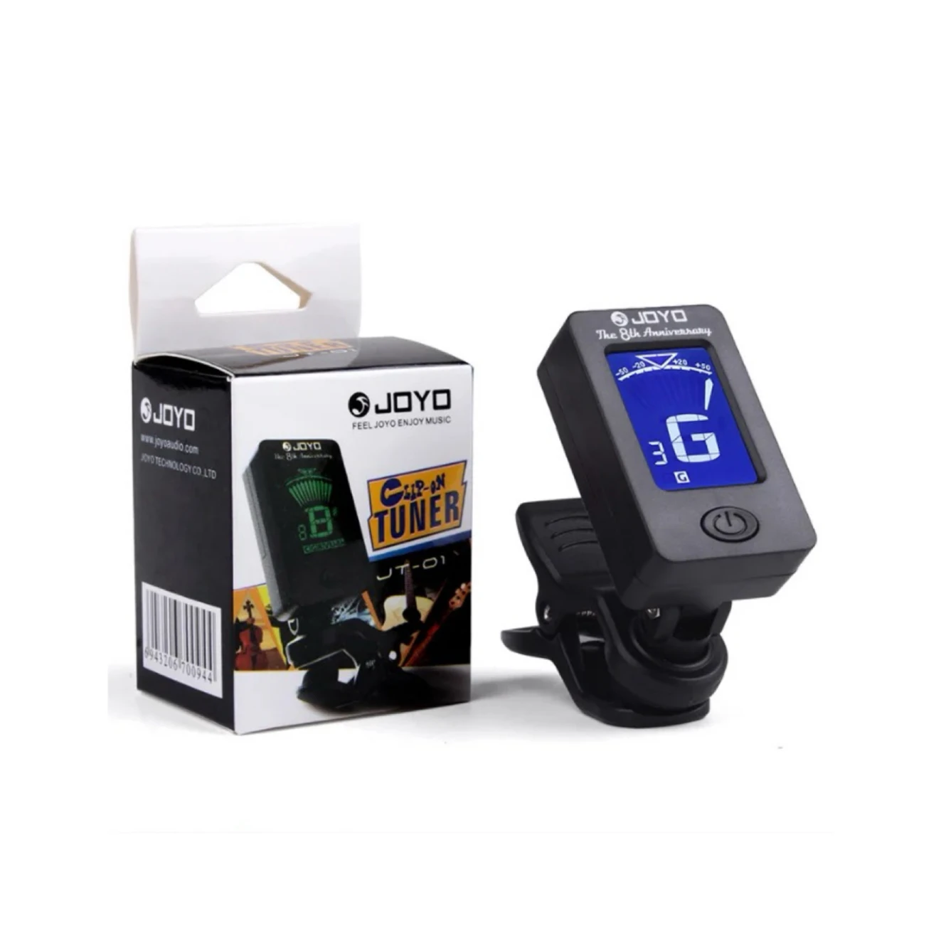 Wholesale Joyo tuner Jt-01/Jt 01/Jt01 clip on/clip-on guitar tuner with battery for stringed instruments part guitar accessories