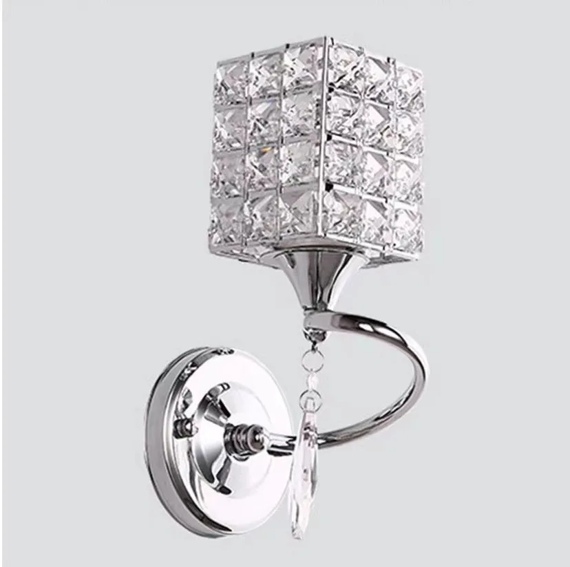 Modern minimalist LED crystal wall lamp/luxurious metal wall lamp for bedroom