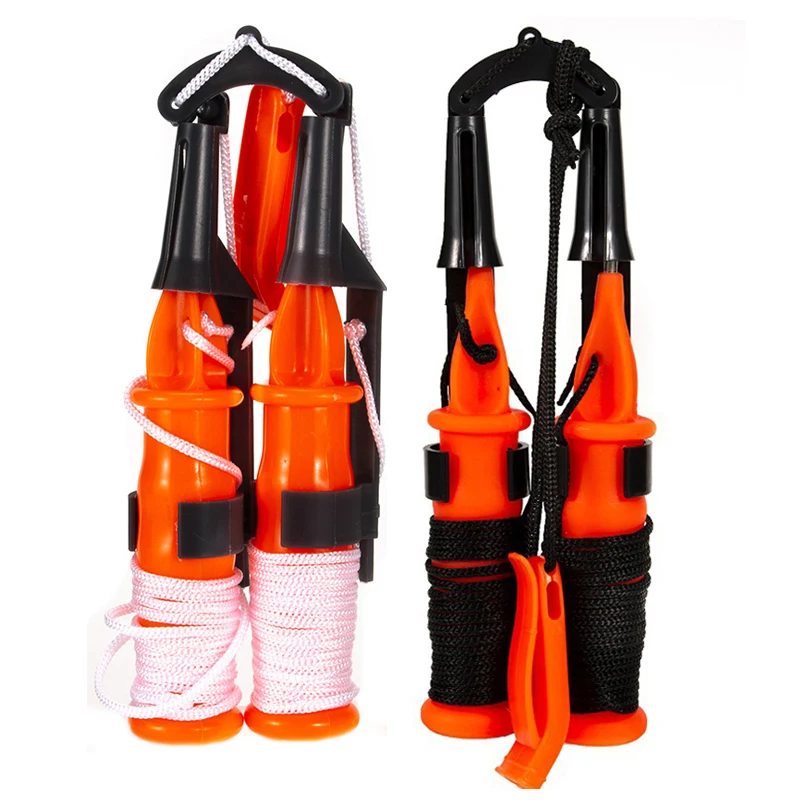 TAKEDO Portable Ice Awl With Whistle And Lanyard Pik-of-life Icebreaker Claw For Ice Fishing Rescue Safety Ice Fishing Tackle
