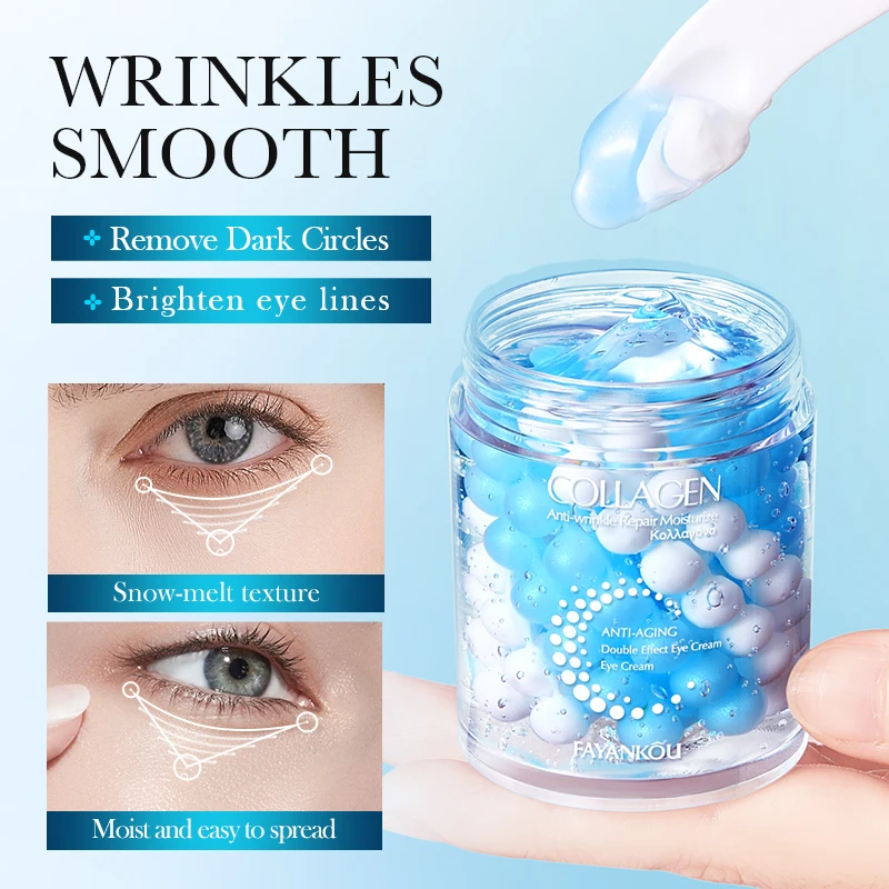 OEM Private Label FAYANKOU Collagen Anti Wrinkle Repair Moisturizing Double Effect Eye Cream Remove Dark Circles Eye Care