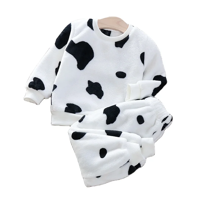 Оптовая продажа, дешевые детские фланелевые пижамы, зимняя домашняя одежда для мальчиков и девочек, Флисовая теплая одежда для отдыха, милые детские пижамы с героями мультфильмов