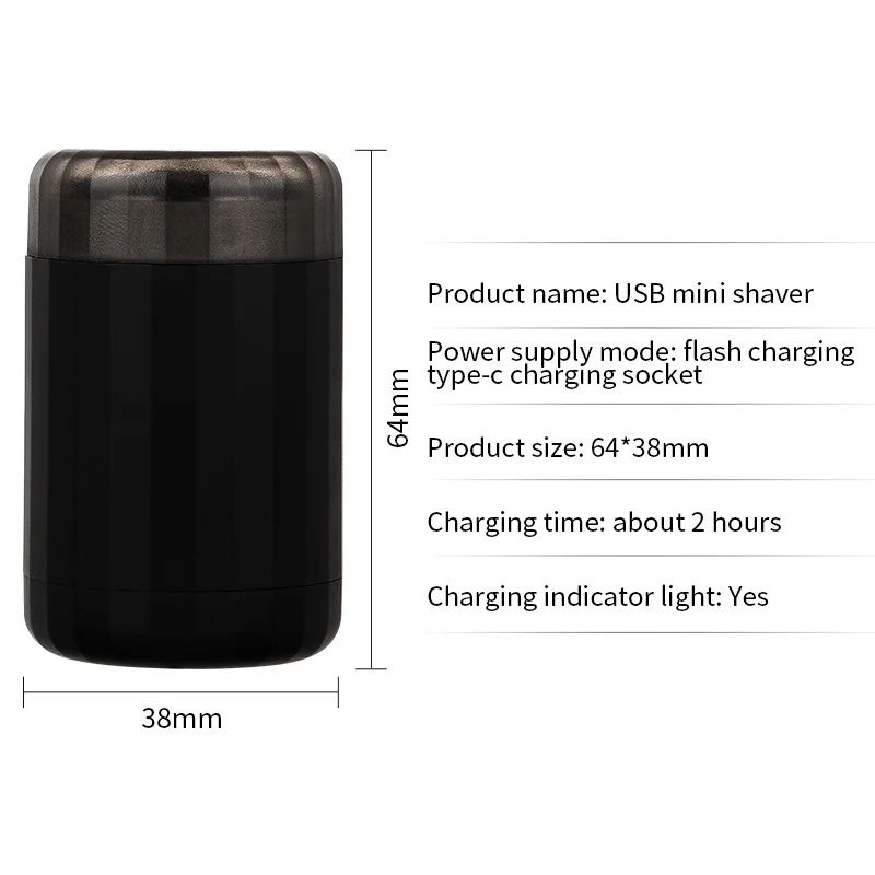 
Electric Shaver for Men Twin Blade Waterproof Reciprocating Cordless Razor USB Rechargeable Shaving Machine Barber Trimmer 