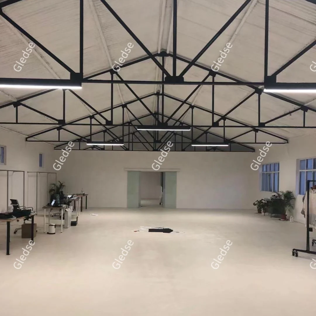 4FT 8FT 40w 60w customized slim linkable  linear led pendant surface-mounted luminaire for office light