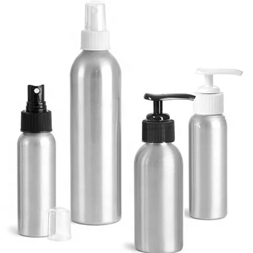 Косметическая алюминиевая бутылка 100 мл 200 мл алюминиевая бутылка для ежедневного ухода с распылителем