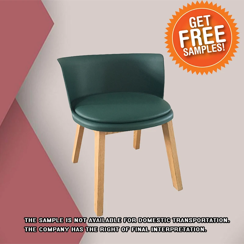 Modern high quality plastic children chair with solid wood legs