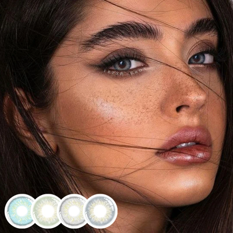 Liangguo Fresh Lady wholesale circle lentes de contacto de colores color eye contact lenses 