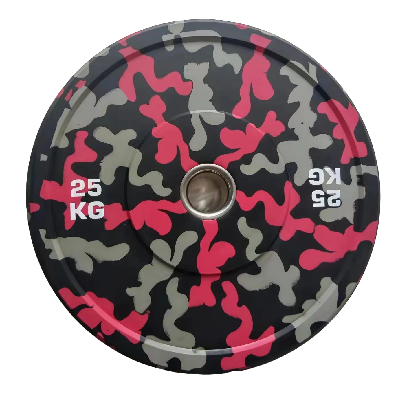 New gym fitness set Factory Price rubber fleck weight lifting discs camo camouflage weightlifting bumper weight plates