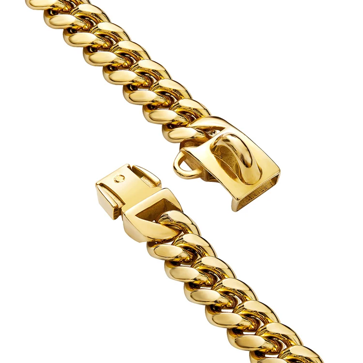 Cuban Link Gold Chain Luxury Pet Dog Collar