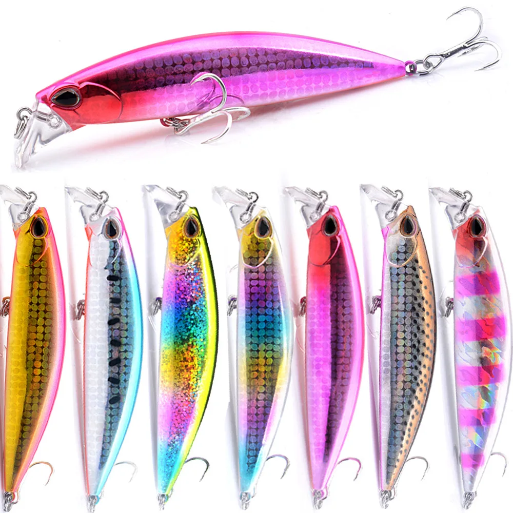 Gorgons 2024 Long Cast Sink Minnow Fishing Lures 30g 9.5cm Large Hard Plastic Lures with Steel Ball