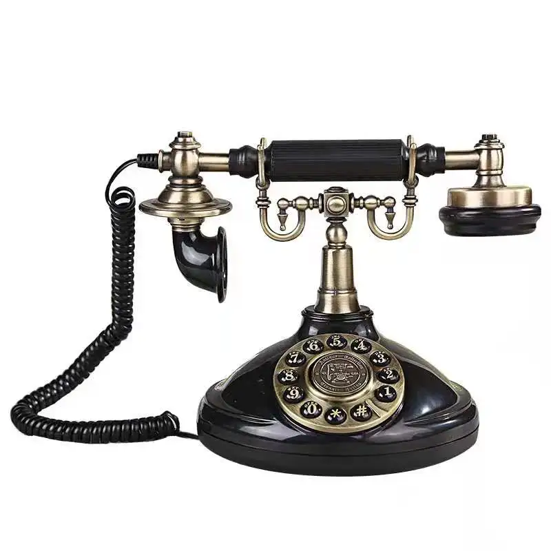 Retro Decor Antique Telephone 2021 New Arrival Amazon Rotary Design Retro Landline Phone Corded Telephone