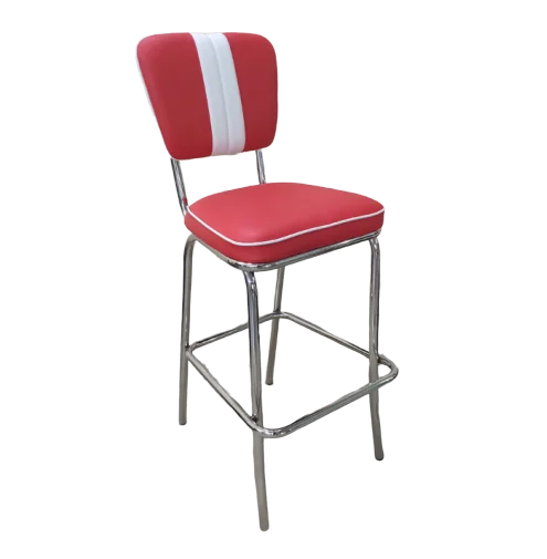 V-Back American Retro diner Bar Stools high chair restaurant furniture fast food restaurant dine set