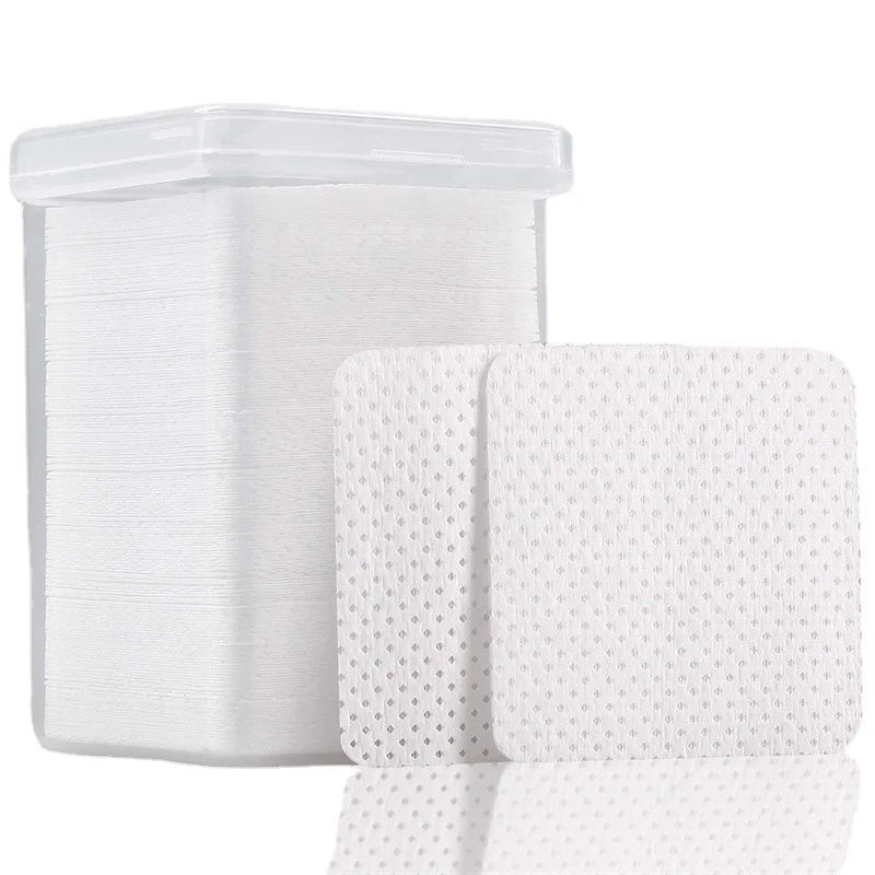 Lint free eyelash extension glue remover wipes customized cotton Lash Glue wipe