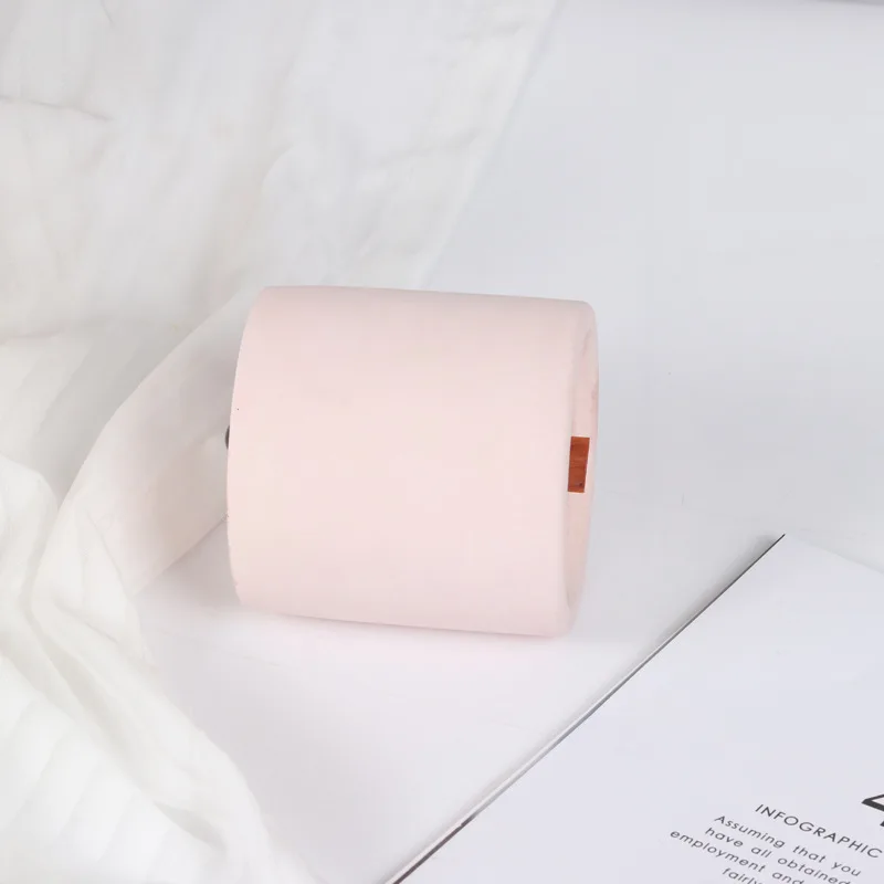 Wholesale Custom Logo Original Matte Empty Cement Candle Container Gray Red Concrete Ceramic Candle Jar