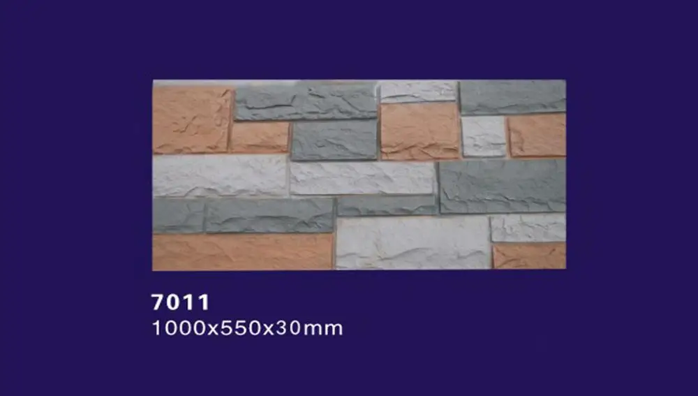 Cheap price Artifical PU cultural nature slate brick interlocking veneer art stone for wall panels