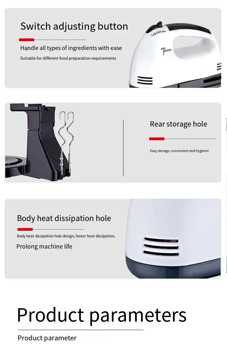 2-in-1 desktop/portable adjustable multi-gear mixer with seven-gear switching Blender