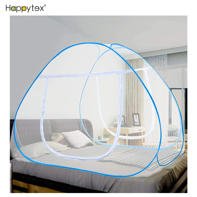 Pop Up Foldable Double Door Easy to Setup with Bottom Anti Mosquito Bites Baby Mosquito Net Bed for Bed Camping Travel Home