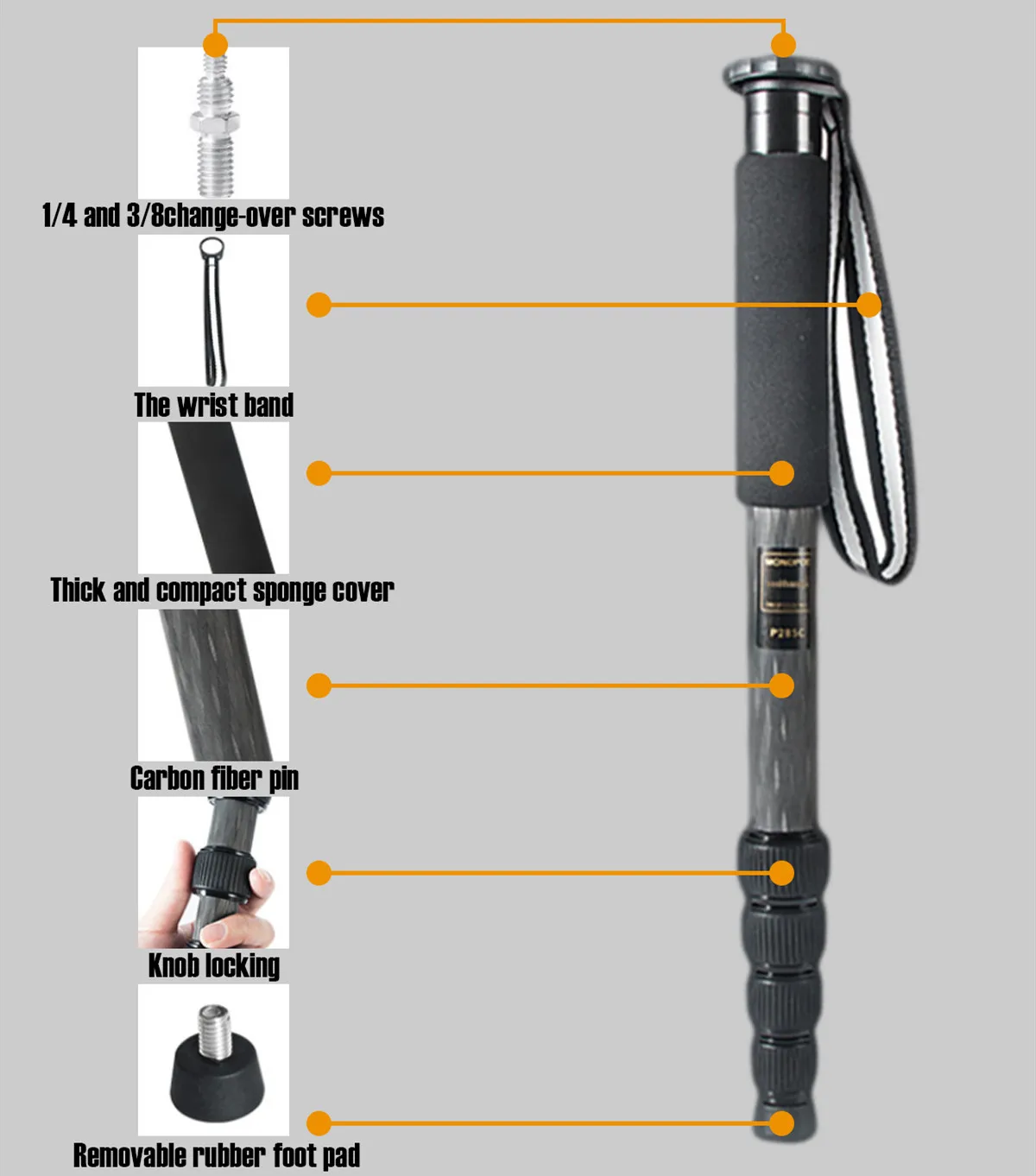 Штатив-монопод для камеры, профессиональный штатив из алюминиевого сплава для путешествий, подходит для цифровой зеркальной камеры