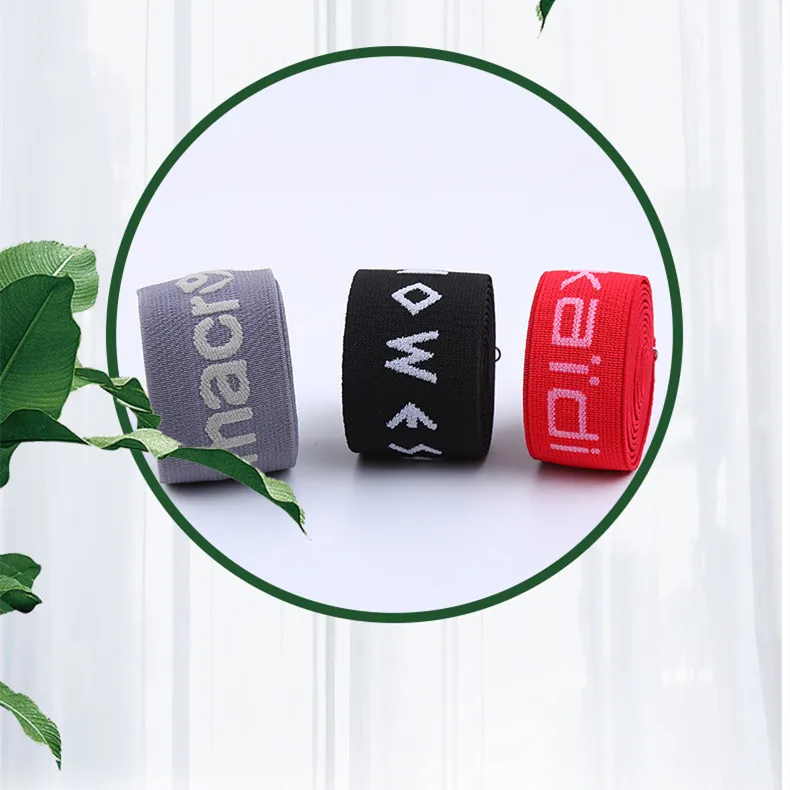 Manufacturers custom computer blended flower gray jacquard elastic belt nylon spandex belt yoga waist letter elastic belt