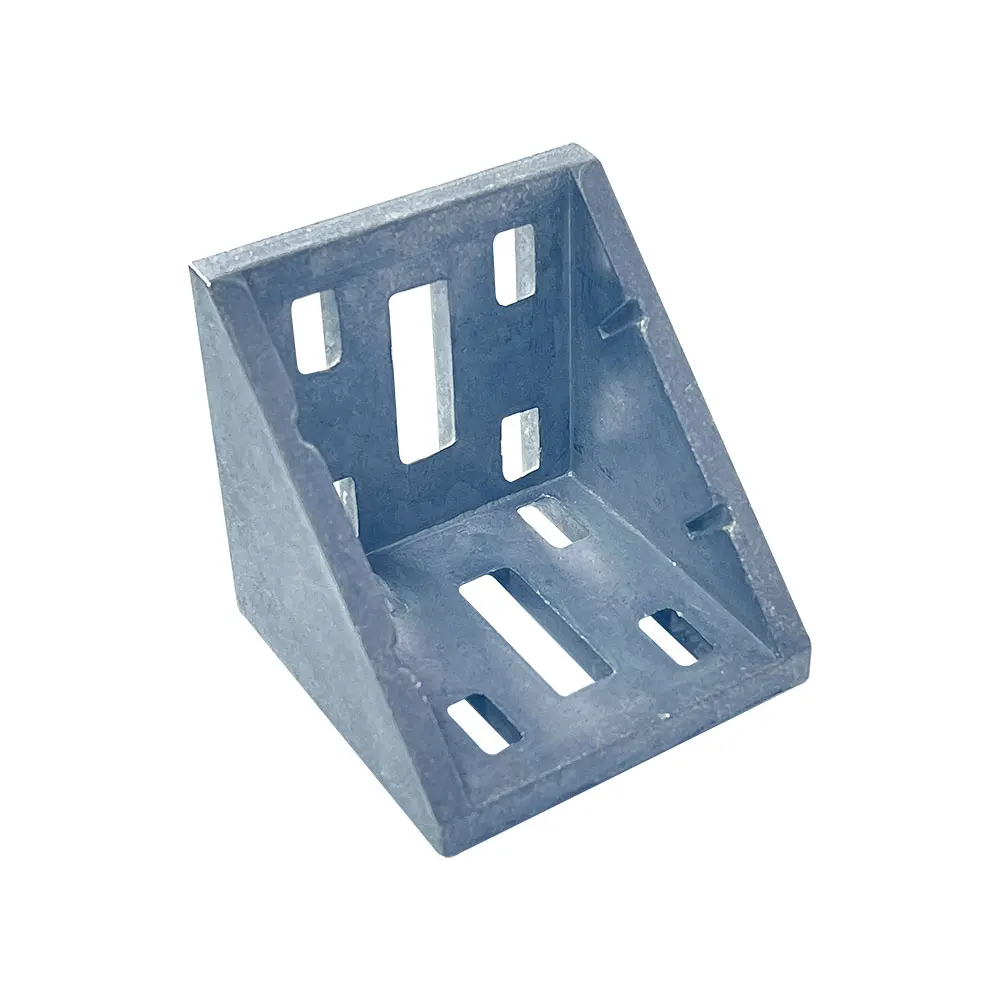 Professional Manufacturer 6060 Aluminum Extrusion Profile L Shape Corner Joint Right 60mm Angle Bracket