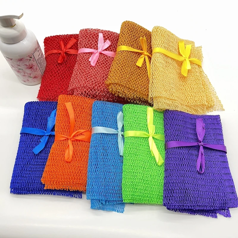 Skin Exfoliating Back Long Sponge Nylon Sponge Exfoliating African Body Net Scrubbing Bath Sponge