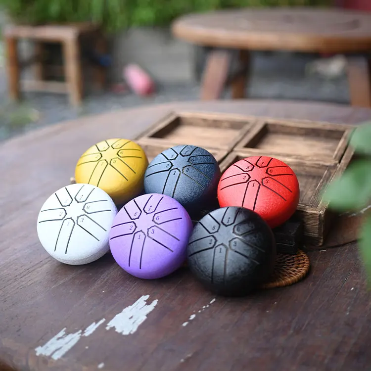 Moon White Ethereal Drum Harmonize with the Five Elements 3 inch Steel Drum