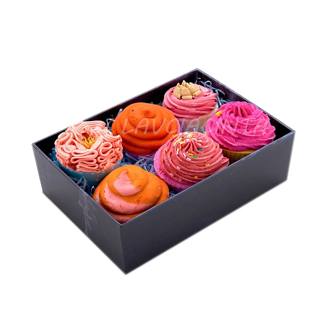 6 шт., 100 г, бомбочка для ванны ручной работы для кексов, Органическая безопасная для кожи ребенка, бренд OEM, расслабляющие пузырьки для ванны