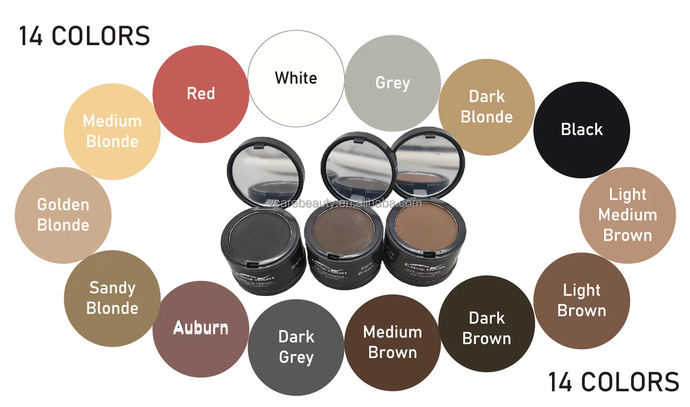 4.5g no logo private label root cover up hairline shadow powder puff for women thin hair hairline shaping powder