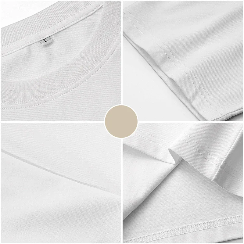 Boxy Hip Hop 250 Gsm Drop Shoulder Graphic Heavyweight Tshirts Luxury Blank Heavy Cotton Custom Streetwear Oversized T-Shirt Men