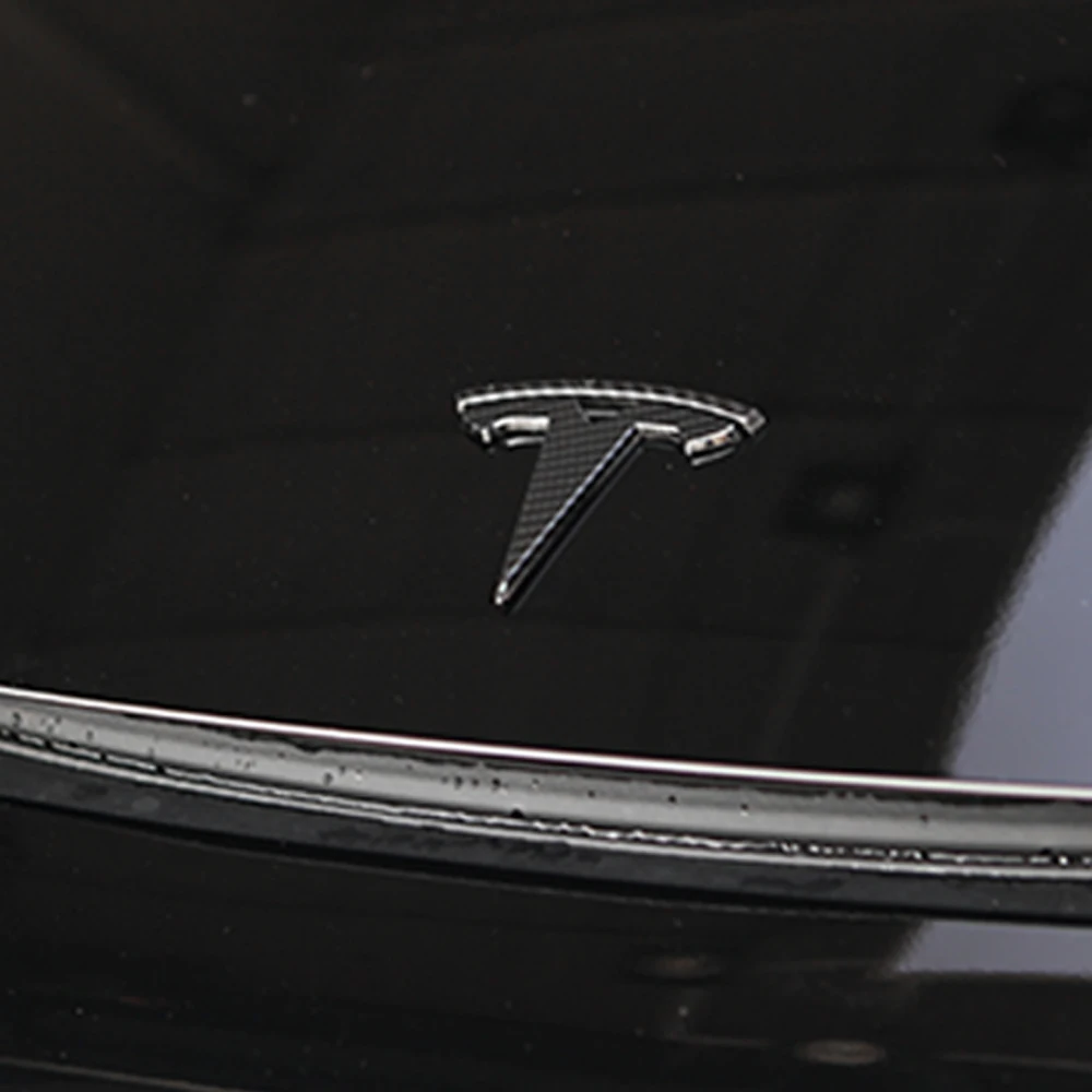 Carbon Fiber Car Decoration Custom Car Logo Sticker For Tesla Model 3