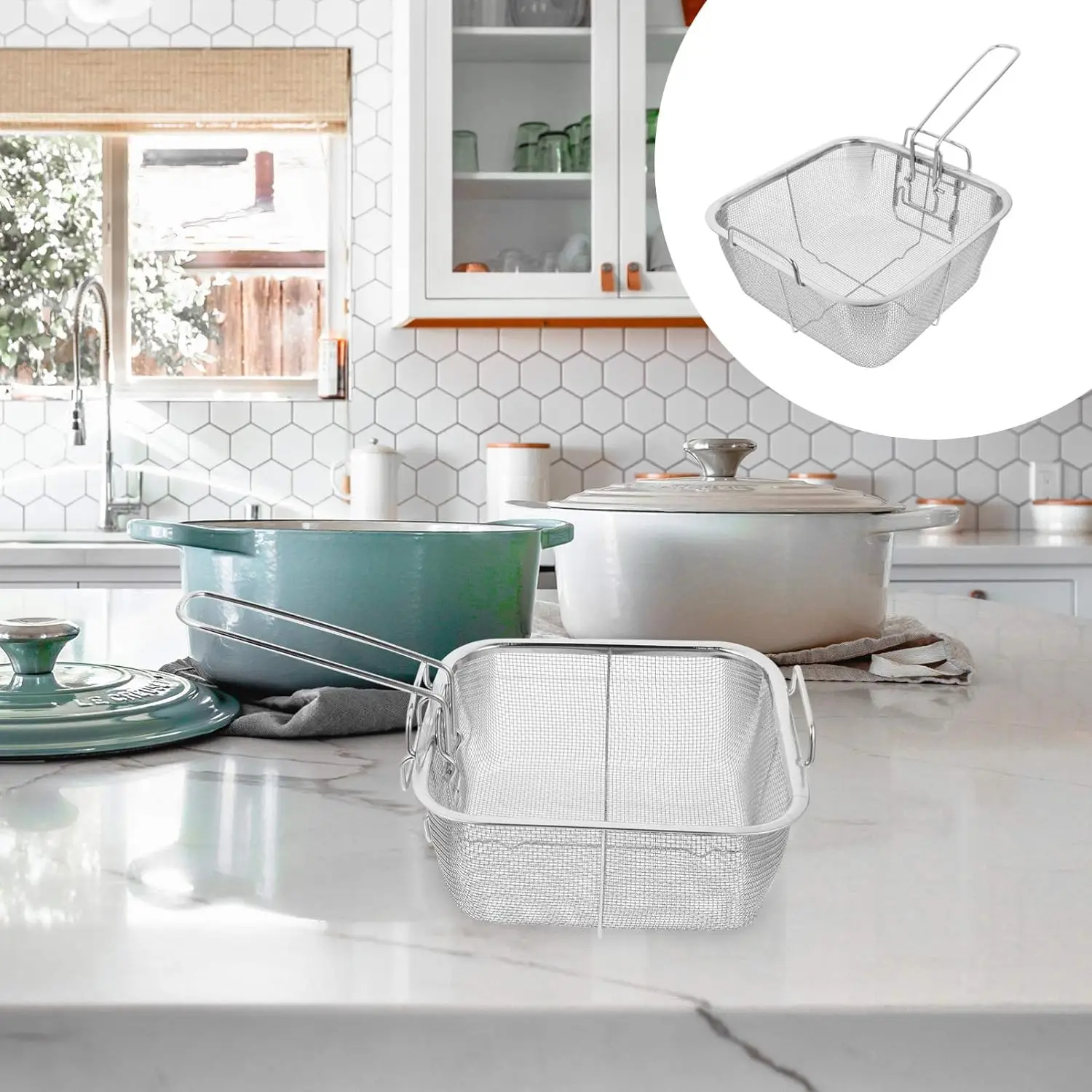 Квадратная корзина для жарки из нержавеющей стали