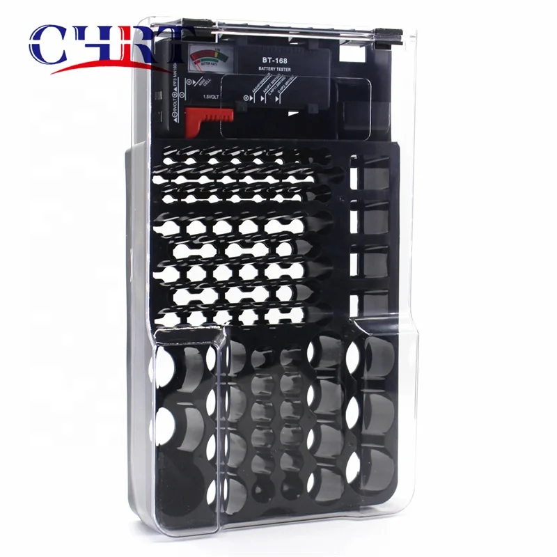 CHRT Battery Storage Organizer and Case Holds 93 Batteries of Various Sizes The Battery Organizer and Tester with Cover