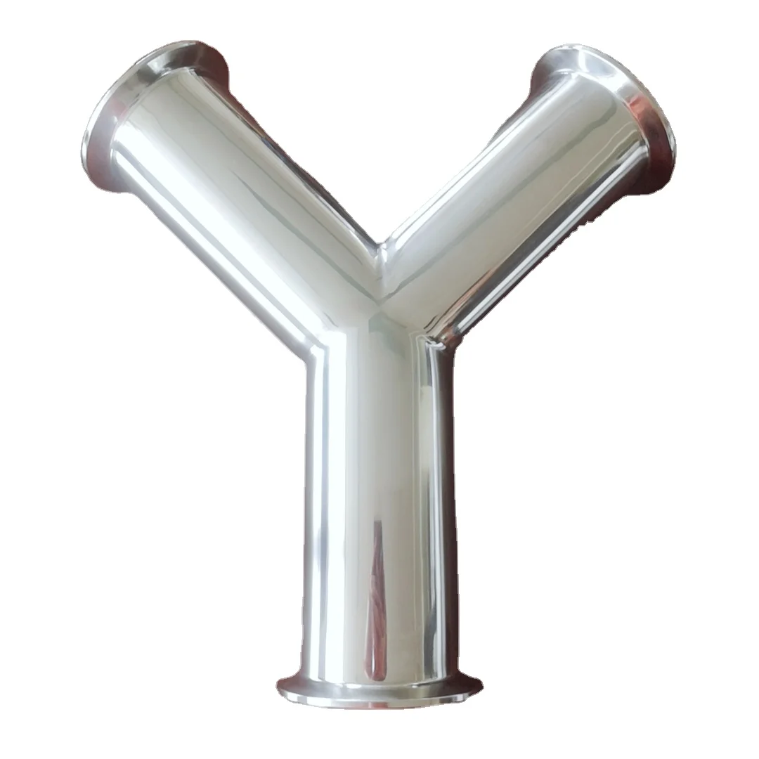 Yongda Sanitary Stainless Steel pipe fitting tri clamp WYES Tee Y type Tee