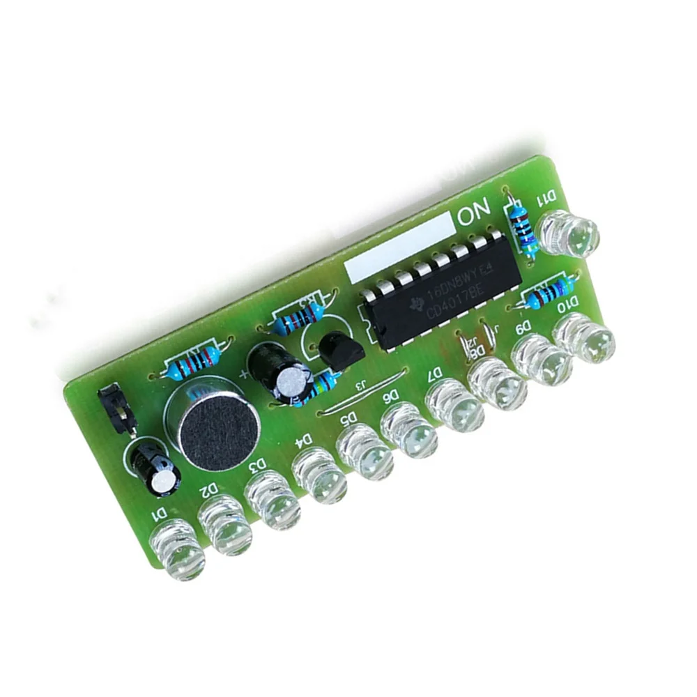 Набор обучающей электроники Taidacent CD4017 светодиодный светильник с голосовой активацией цветной комплект управления светом Обучающий набор для