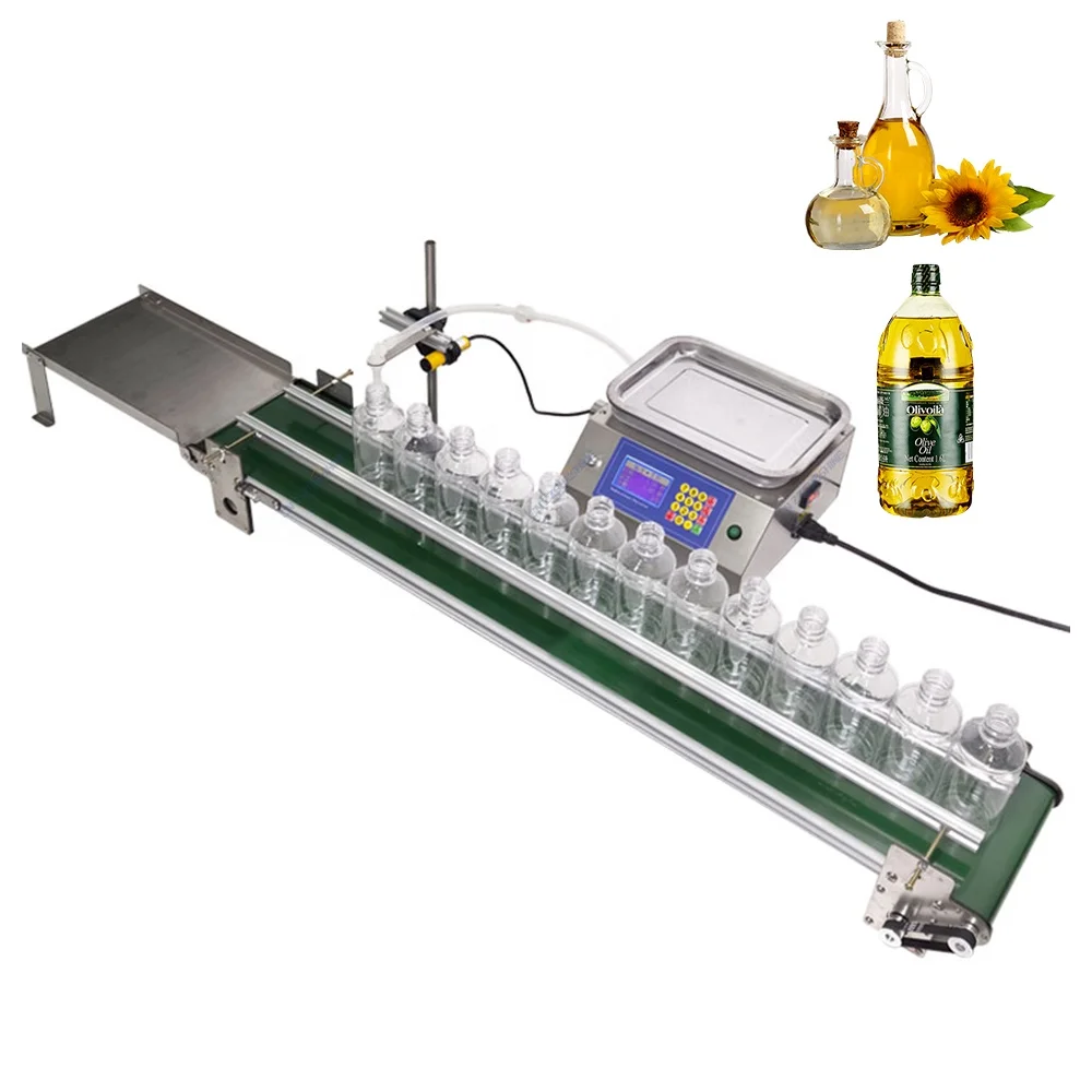 Food Grade Four Head Filling Machine/Digital Control Electric Conveyor Belt Liquid Filler/Hot Sale Bottle Pack Seal Equipment