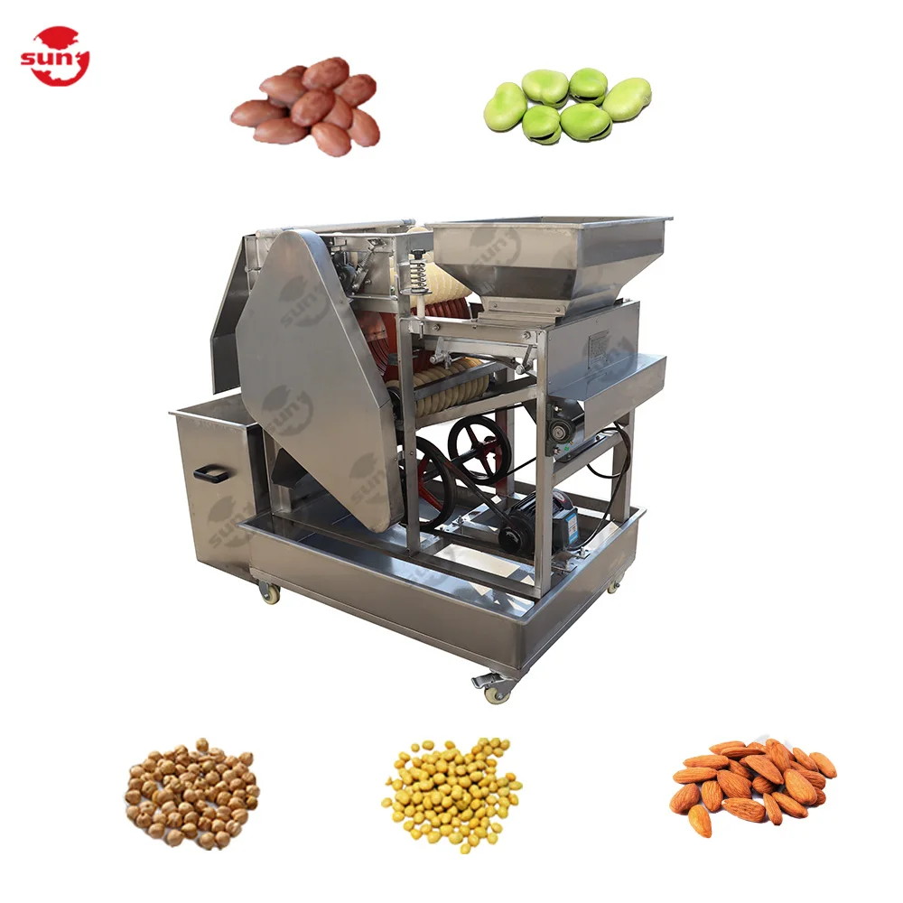 Safe and reliable wet groundnut almond peeling machine soybean broad bean peeler lentils chickpea skin removing equipment