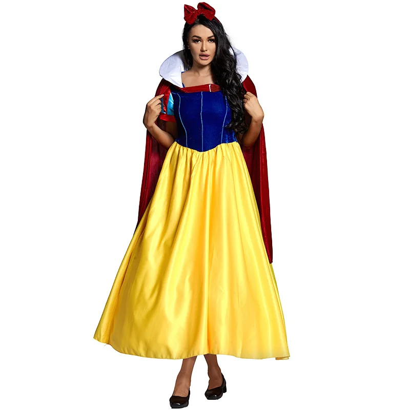 2021 Halloween New Snow White Game Uniform High Quality Adult Snow Princess Skirt Stage Performance Cosplay Clothing