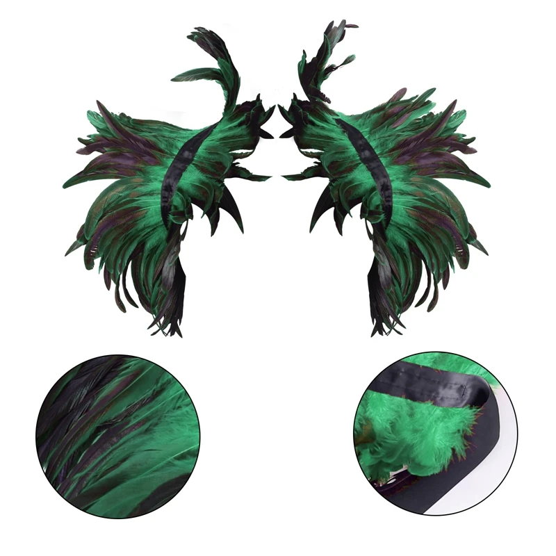 Burning Man Feather Scarf Shawl Man Adjust Gothic Halloween Carnival Feather Costume Rave Christmas Show Burning Man Dance