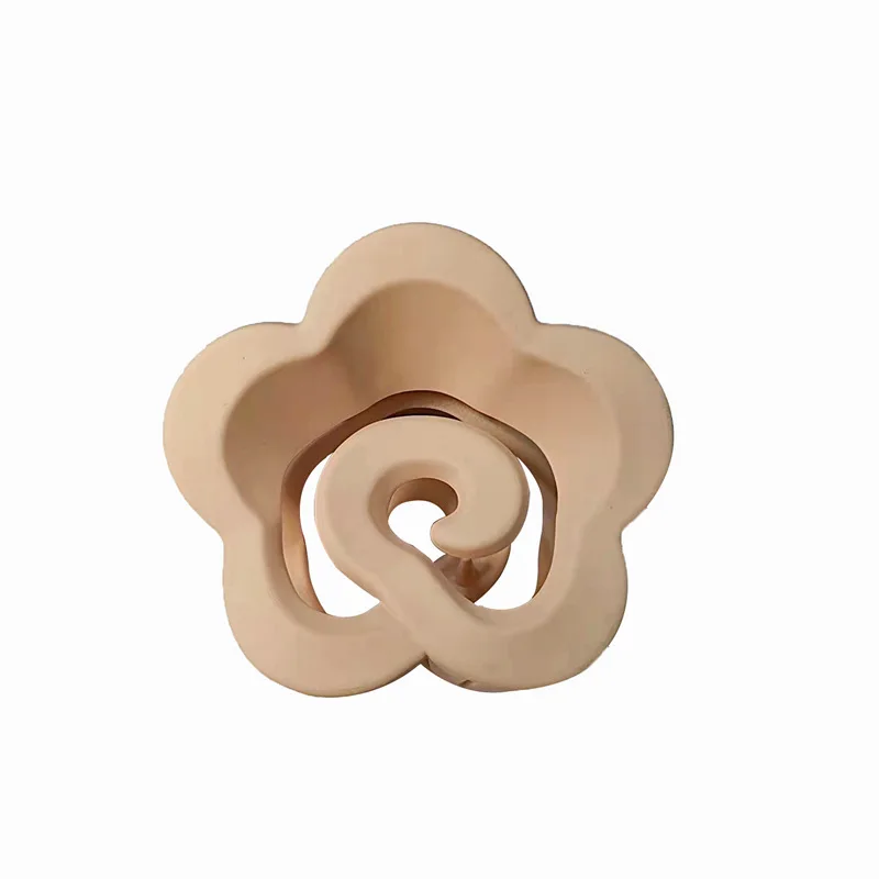 New Design High Quality Fashion Mini Hair Accessories Cloud Rose Flower Plastic Matte Girl Hair Clip