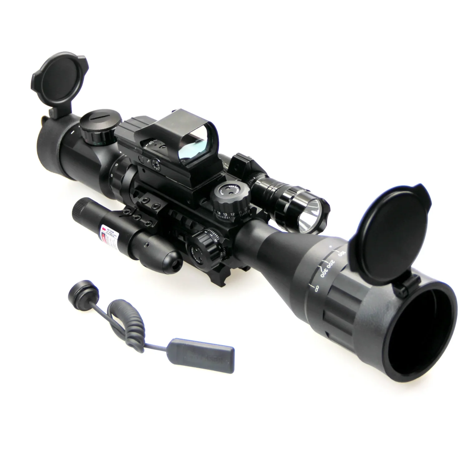 Тактический прицел C4-12x50AOEG + HD104 JG13G SD10 4 в 1 комбинированные прицелы аксессуары для охоты