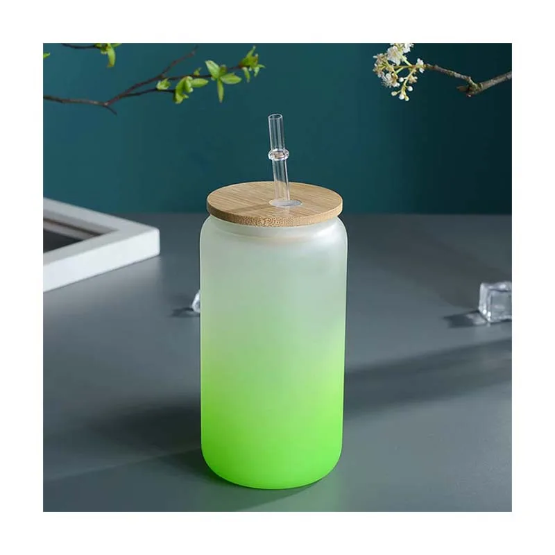 beer glass with lid and straw 16 oz Wholesale Most popular custom drink beer can glass with lid glass beer bottles