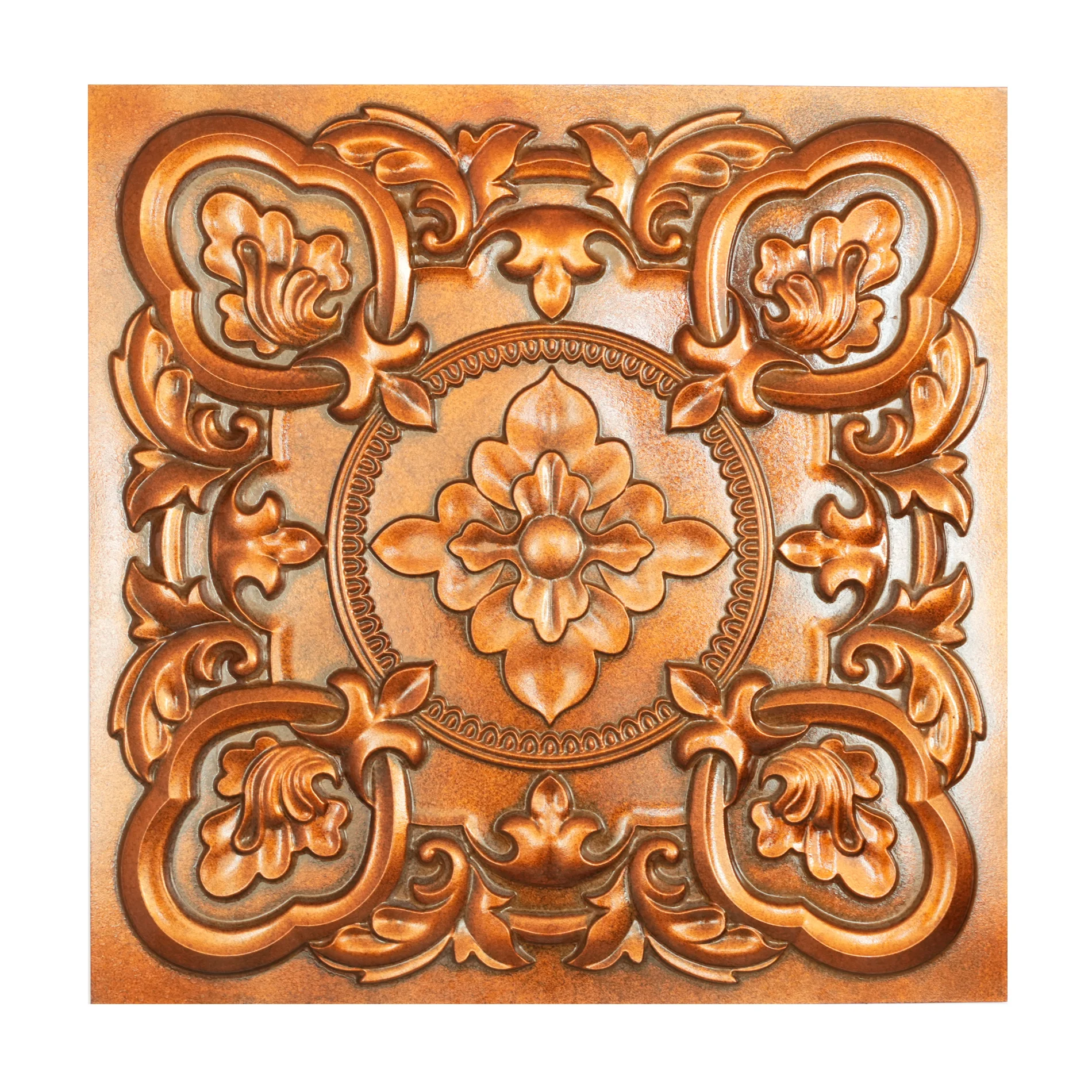 Faux Painting Ceiling Tiles Decorative Ceiling Panels PVC Tin Wall Panels for Public house PL30 archaic copper