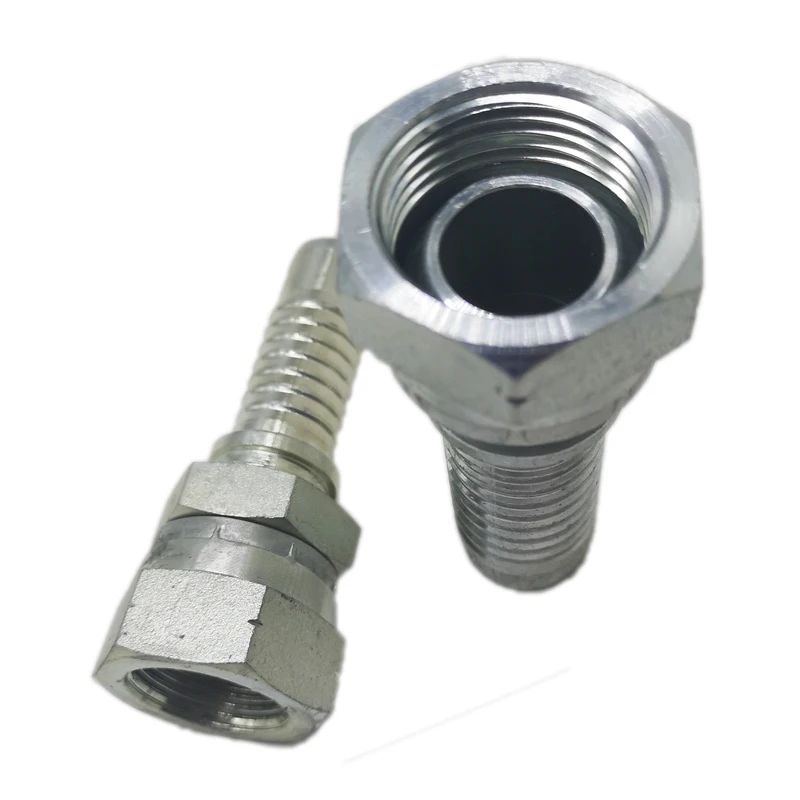 Углеродистая сталь BSP мама 60 градусов конус уплотнительное кольцо двойной шестигранный прямой гидравлический фитинг
