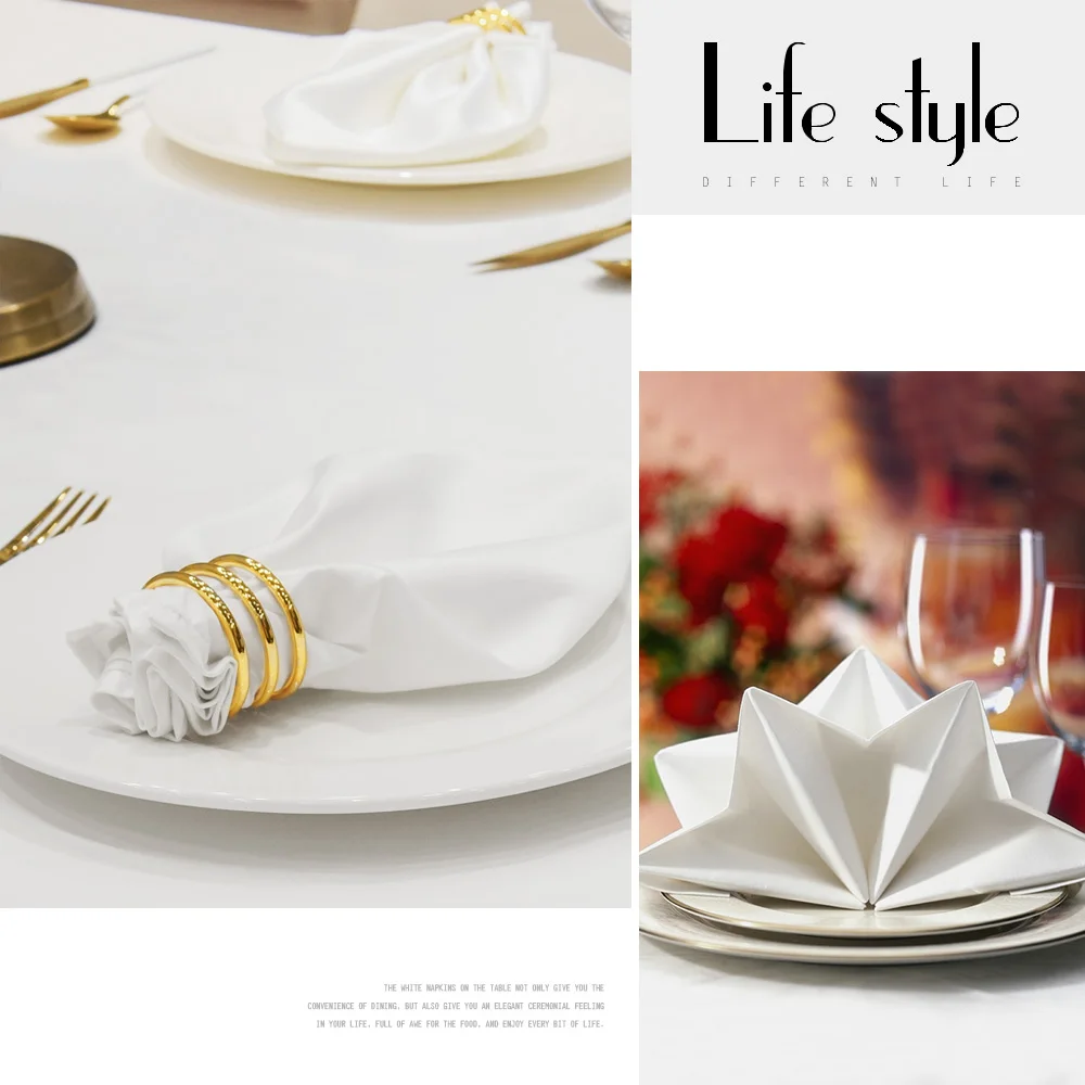 Hotel restaurant table napkin household napkin special towel cloth not lint-free cup cloth white satin napkin